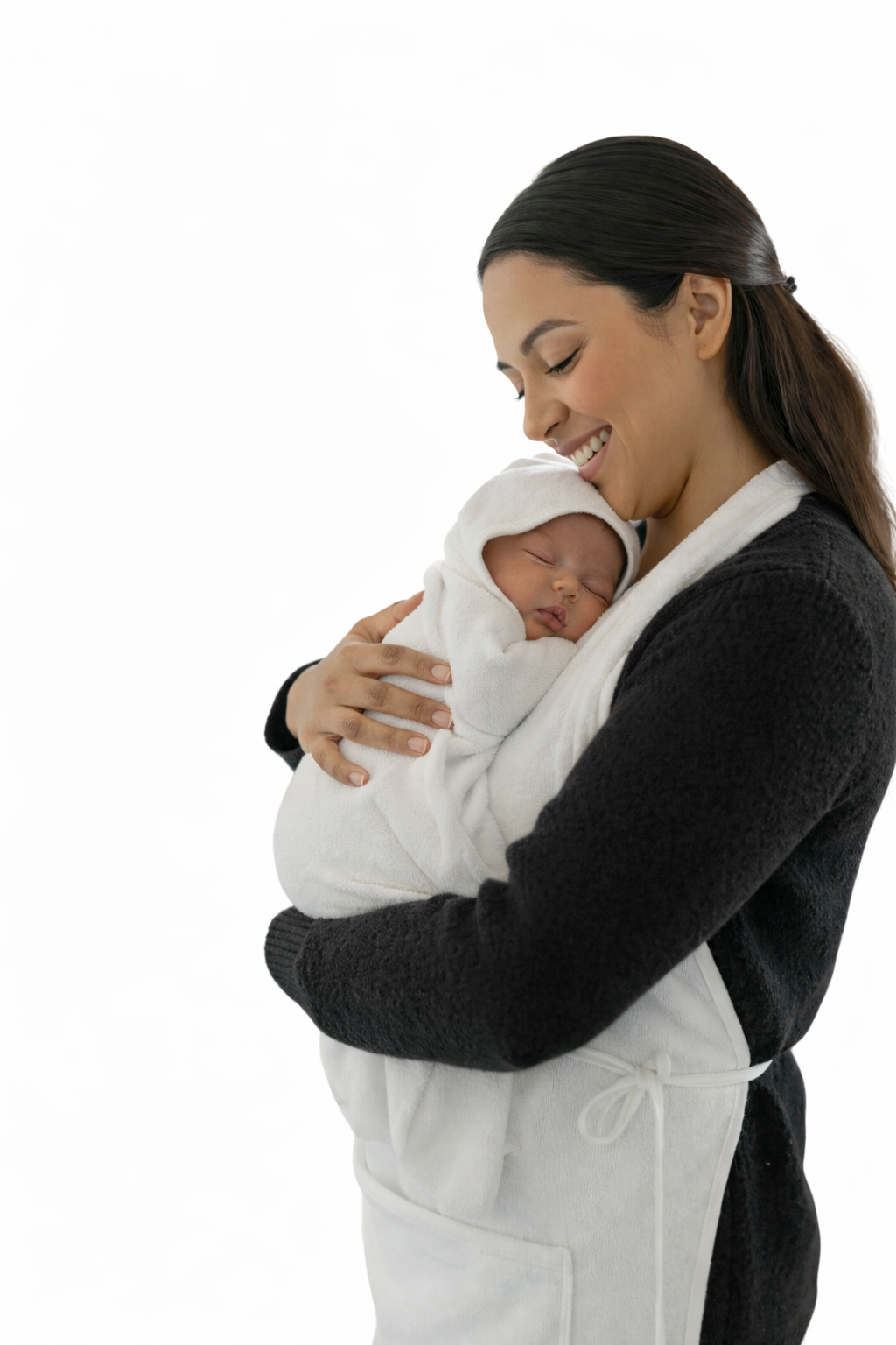 Baby newborn set – Bath apron and bath cape in bamboo viscose, soft and absorbent, OEKO-TEX certified material